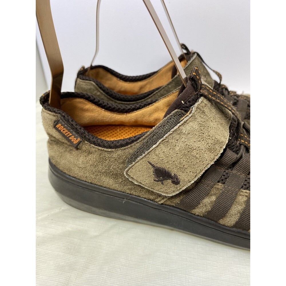 ROCKET DOG BROWN SUEDE SLIP ON CASUAL LADIES 8.5M SHOES HOOK & LOOP - Picture 3 of 7